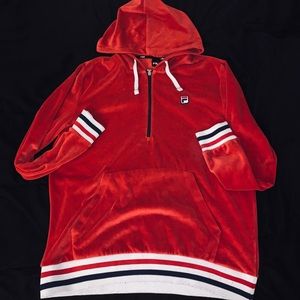 VERY HARD TO FIND!!! FILA VELOUR HALF ZIP HOODIE